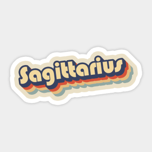 Sagittarius Retro '70s Sticker